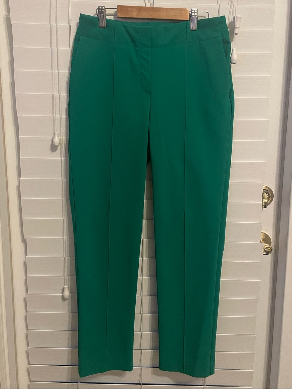 Rachel Zoe Emerald Green Straight-Leg Tailored Pants